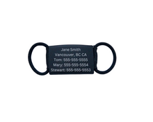 Load image into Gallery viewer, Medical alert for fitbit, medical alert for Garmin, Polar. Engraved stainless steel identity tag, medical alert tag.
