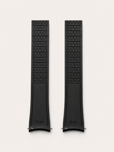 Load image into Gallery viewer, Curved FKM Rubber Watch Strap, Cut-to-size, Deployment Clasp, Waterproof, (20mm,22mm)