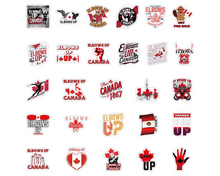 Load image into Gallery viewer, Elbows Up Canada Stickers – 54pcs Waterproof Cartoon Graffiti Sticker Pack (4–8cm)