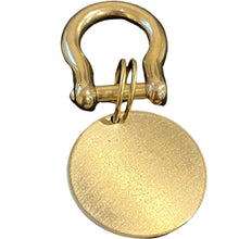 Charger l'image dans la galerie, Solid Brass Round Laser Engraved Dog ID Tag – Personalized Pet Name Tag | Made in Canada by My Custom ID