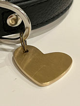 Load image into Gallery viewer, Custom Brass Heart Dog Tag - Irregular Shape Pet ID Tag - Personalized Laser Engraved Name Tag - Brushed Solid Brass