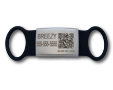 Load image into Gallery viewer, QR Code Dog Tag Powered by Ping Tag, Personalized Engraved Dog Tag, Silicone And Stainless Steel Dog Tag.
