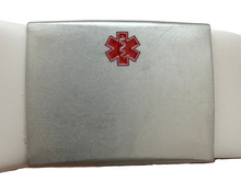 Load image into Gallery viewer, Smart Watch ID Tag | Engraved Silver stainless Steel | My Custom ID™