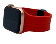 Load image into Gallery viewer, Apple Watch Red Band Personalized 38mm 40mm 41mm 42mm 44mm 45mm 49mm, Band iWach Series 9 8 7-1 Silicone Apple Watch