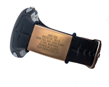 Load image into Gallery viewer, Medical alert for fitbit, medical alert for Garmin, Polar. Engraved stainless steel identity tag, medical alert tag.