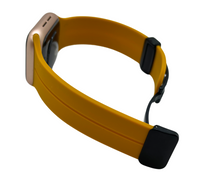 Charger l'image dans la galerie, Apple Watch Yellow Band Personalized 38mm, 40mm 41mm 42mm, 44mm, 45,, 49mm, Band iWatch Series 9 8 7-1, Silicone Apple Band, Personalized Gift