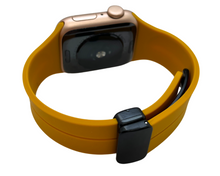 Charger l'image dans la galerie, Apple Watch Yellow Band Personalized 38mm, 40mm 41mm 42mm, 44mm, 45,, 49mm, Band iWatch Series 9 8 7-1, Silicone Apple Band, Personalized Gift