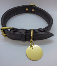 Load image into Gallery viewer, Shop Big round brass id tag | Laser engraved | My Custom ID™