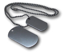 Load image into Gallery viewer, Military Dog Tag Necklace - Stainless Steel - Laser Engraved
