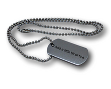 Load image into Gallery viewer, Military Dog Tag Necklace - Stainless Steel - Laser Engraved
