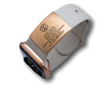 Load image into Gallery viewer, Apple Watch ID Tag | Rose Gold Color Stainless Steel | My Custom ID™