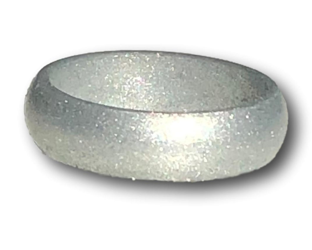 Silver Silicone Ring, 5.6 mm wide.