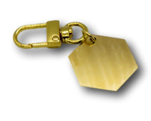 Load image into Gallery viewer, custom hexagon dog tag gold
