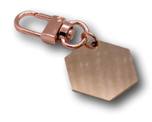 Load image into Gallery viewer, custom hexagon dog tag rose gold

