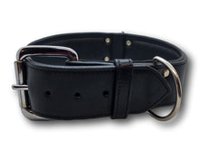 Load image into Gallery viewer, Personalized Dog collar | Black leather dog collar | My Custom ID™
