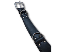Load image into Gallery viewer, Personalized Dog collar | Black leather dog collar | My Custom ID™