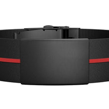 Load image into Gallery viewer, Id Bracelet, 20mm Red line band. Silver, Black, rose gold Faceplate. freeshipping - My Custom ID