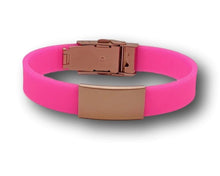 Load image into Gallery viewer, pink medical id bracelets