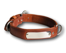 Load image into Gallery viewer, Dog Collar, Genuine Leather, Engraved Nameplate, Personalized Leather Dog Collar, Custom Dog Collars for Dogs, Laser Engraved Dog Collar freeshipping - My Custom ID