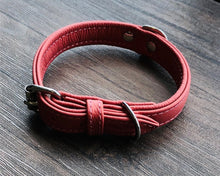 Load image into Gallery viewer, Leather Dog Collar, Personalized Dog Collar, Personalized Leather Dog Collar, Engraved Dog Collar. freeshipping - My Custom ID