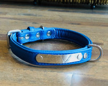Load image into Gallery viewer, Leather Dog Collar, Personalized Dog Collar, Personalized Leather Dog Collar, Engraved Dog Collar. freeshipping - My Custom ID