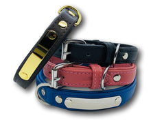 Load image into Gallery viewer, Leather Dog Collar, Personalized Dog Collar, Personalized Leather Dog Collar, Engraved Dog Collar. freeshipping - My Custom ID