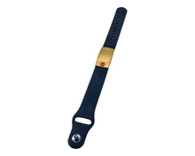 Charger l'image dans la galerie, Medical Alert Bracelet Women, Mens, Kids, Black Silicone Pin and Tuck Bracelet, Gold Faceplate and Medic Alert Tag. freeshipping - My Custom ID