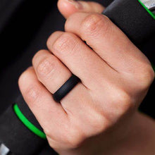 Load image into Gallery viewer, Shop Black Silicone Ring | My Custom ID™