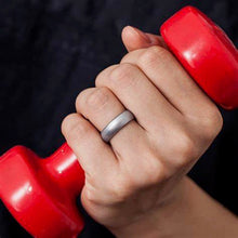 Load image into Gallery viewer, Silver Silicone Ring, 5.6 mm wide.