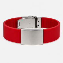 Load image into Gallery viewer, Personalized Silicone Medical ID Bracelet | Engraved Hypoallergenic Wristband
