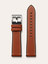 Load image into Gallery viewer, Hybrid Leather &amp; FKM Rubber Performance Watch Band 20mm 22mm Waterproof Watch Straps Personalized Option
