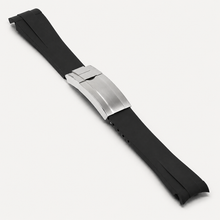 Load image into Gallery viewer, 20mm Curved-End FKM Rubber Watch Strap | Optional Engraving | Oyster Clasp Compatible
