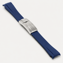 Load image into Gallery viewer, 20mm Curved-End FKM Rubber Watch Strap | Optional Engraving | Oyster Clasp Compatible
