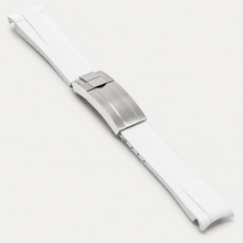 Load image into Gallery viewer, 20mm Curved-End FKM Rubber Watch Strap | Optional Engraving | Oyster Clasp Compatible

