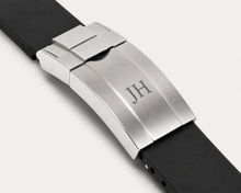 Load image into Gallery viewer, 20mm Curved-End FKM Rubber Watch Strap | Optional Engraving | Oyster Clasp Compatible
