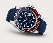 Load image into Gallery viewer, 20mm Curved-End FKM Rubber Watch Strap | Optional Engraving | Oyster Clasp Compatible
