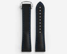 Load image into Gallery viewer, Stitched FKM Hybrid Strap with Deployment Clasp Sailcloth Pattern
