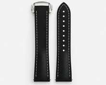 Load image into Gallery viewer, Stitched FKM Hybrid Strap with Deployment Clasp Sailcloth Pattern
