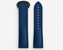 Load image into Gallery viewer, Stitched FKM Hybrid Strap with Deployment Clasp Sailcloth Pattern
