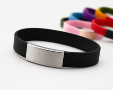 Load image into Gallery viewer, Personalized Medical Alert Wristband: Engraved Silicone Bracelet, Adult Size
