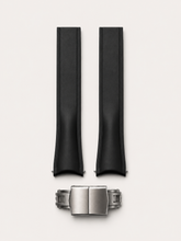 Load image into Gallery viewer, Curved FKM Rubber Watch Strap, Cut-to-size, Deployment Clasp, Waterproof, (20mm,22mm)
