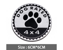 Load image into Gallery viewer, Jeep-Inspired 4x4 Dog Theme Badge – Aluminum Car Emblem for Vehicles (6cm Round)

