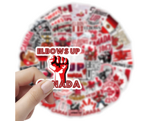 Load image into Gallery viewer, Elbows Up Canada Stickers – 54pcs Waterproof Cartoon Graffiti Sticker Pack (4–8cm)
