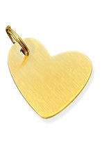 Load image into Gallery viewer, Custom Brass Heart Dog Tag - Irregular Shape Pet ID Tag - Personalized Laser Engraved Name Tag - Brushed Solid Brass
