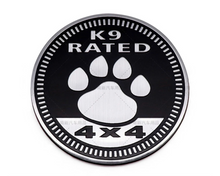Load image into Gallery viewer, Jeep-Inspired 4x4 Dog Theme Badge – Aluminum Car Emblem for Vehicles (6cm Round)
