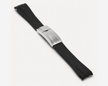 Load image into Gallery viewer, 20mm Curved-End FKM Rubber Watch Strap | Optional Engraving | Oyster Clasp Compatible
