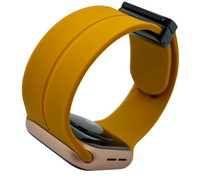 Load image into Gallery viewer, Apple Watch Yellow Band Personalized 38mm, 40mm 41mm 42mm, 44mm, 45,, 49mm, Band iWatch Series 9 8 7-1, Silicone Apple Band, Personalized Gift
