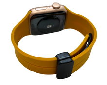 Load image into Gallery viewer, Apple Watch Yellow Band Personalized 38mm, 40mm 41mm 42mm, 44mm, 45,, 49mm, Band iWatch Series 9 8 7-1, Silicone Apple Band, Personalized Gift
