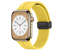 Load image into Gallery viewer, Apple Watch Yellow Band Personalized 38mm, 40mm 41mm 42mm, 44mm, 45,, 49mm, Band iWatch Series 9 8 7-1, Silicone Apple Band, Personalized Gift
