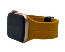 Load image into Gallery viewer, Apple Watch Yellow Band Personalized 38mm, 40mm 41mm 42mm, 44mm, 45,, 49mm, Band iWatch Series 9 8 7-1, Silicone Apple Band, Personalized Gift
